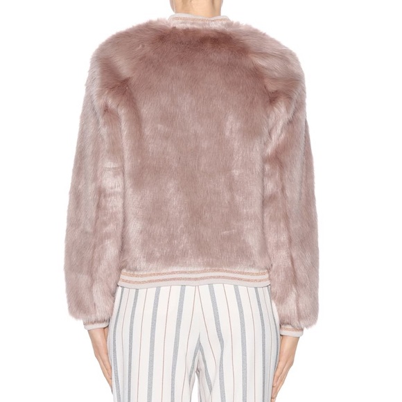Mother The Letterman Faux Fur Jacket - Picture 3 of 5